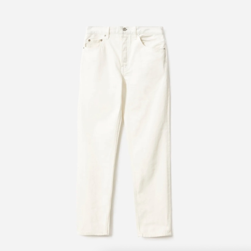 Everlane | High Rise Straight Jean | Bone